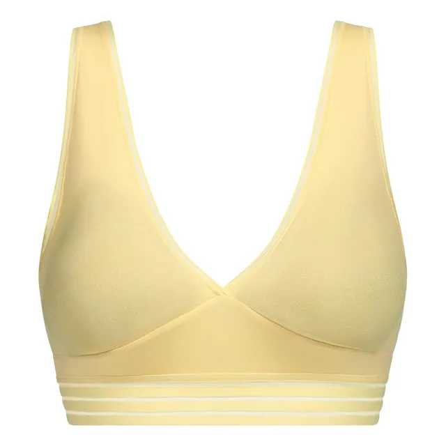 DIM reggiseno donna S giallo senza cuciture effetto pelle
