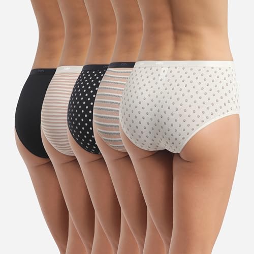 DIM Les Pockets culotte donna x5 cotone nero S