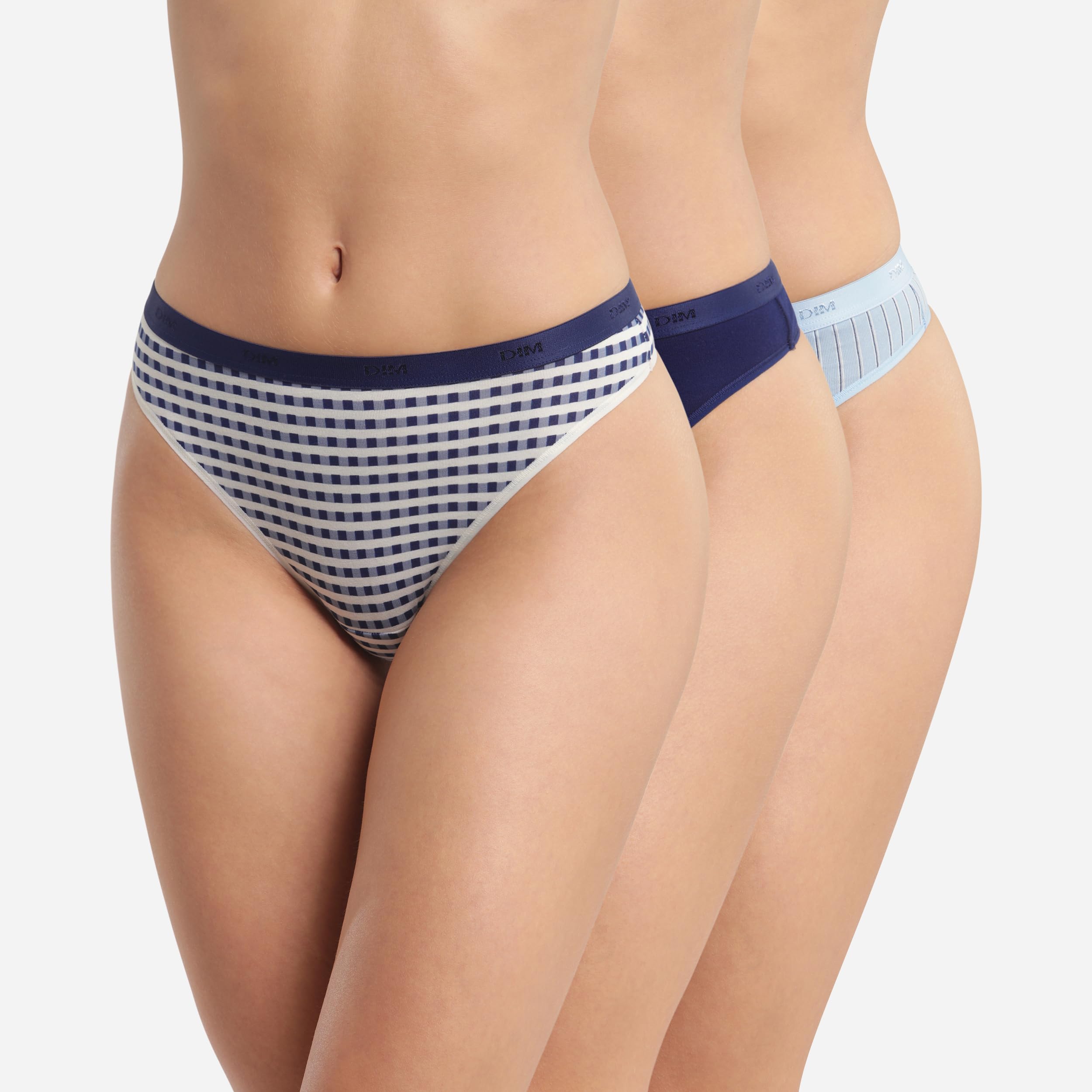 DIM Pockets perizoma donna x3 cotone S nero blu