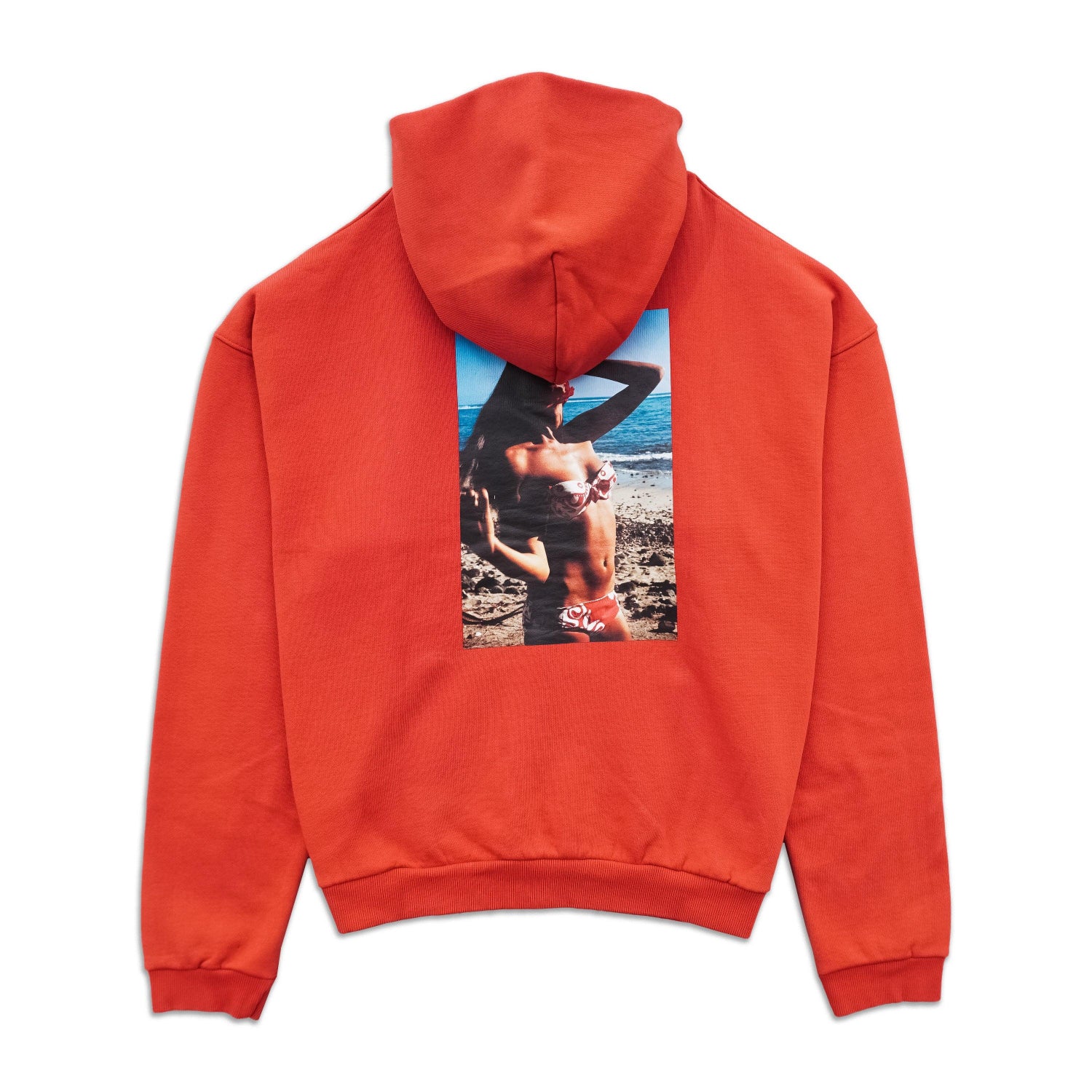 Playboy Enjoy hoodie felpa cappuccio rossa pile