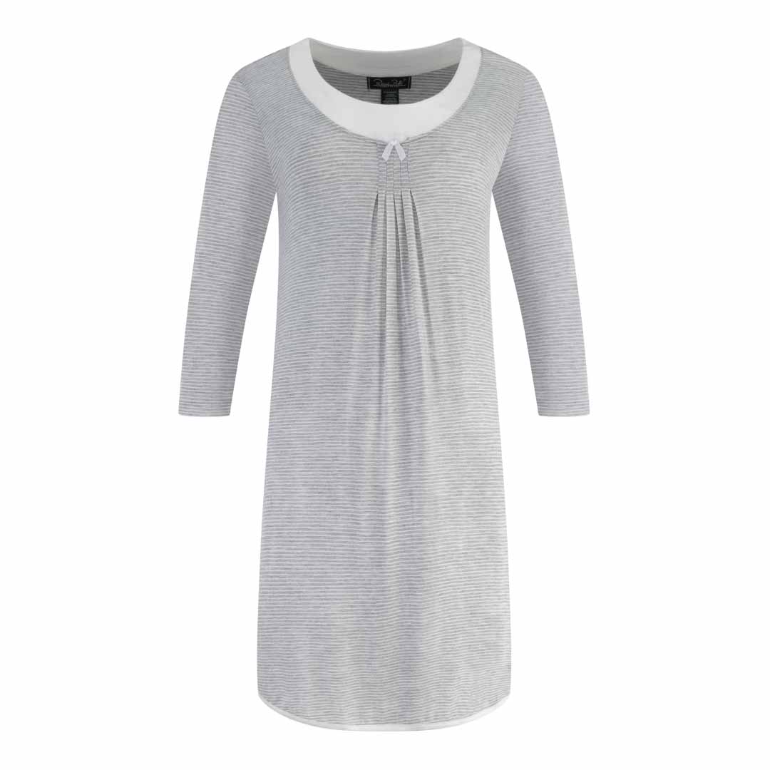 René Rofé Rayon Spandex camicia da notte grigia M morbida
