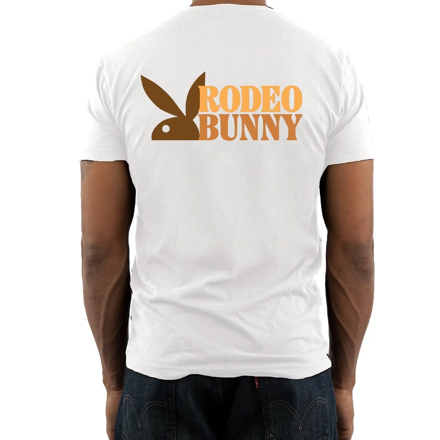 Playboy Sheriff t-shirt bianca cotone Rodeo Bunny