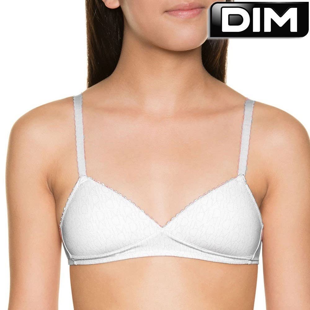 DIM Touch Triangolo Senza Ferretto Reggiseno Ragazza Bianco x1