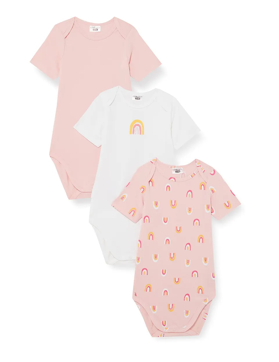 DIM Baby Body Manica Corta Pacco da 3 Cotone Bio
