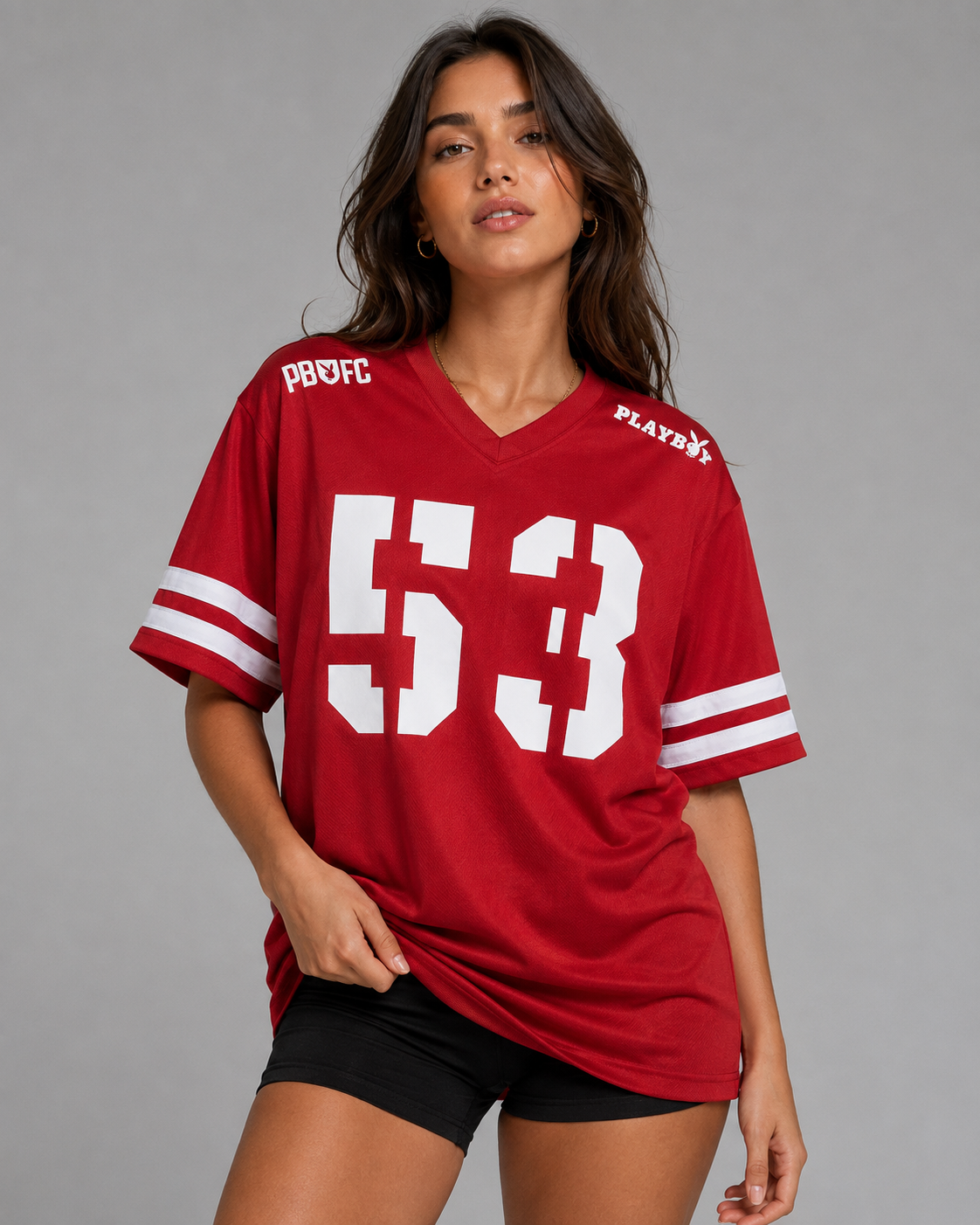 Playboy Varsity 53 maglia jersey rossa poliestere