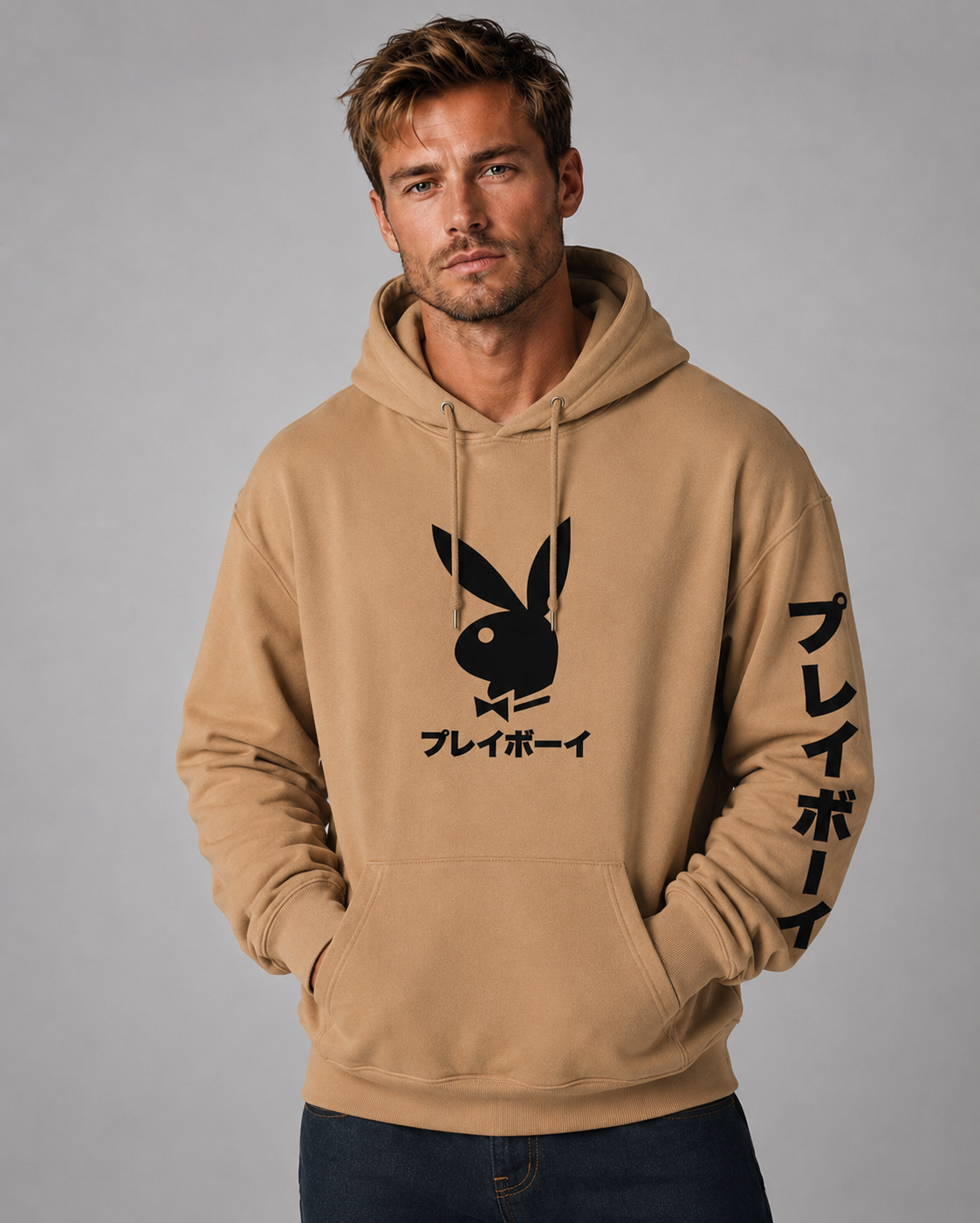 Playboy Japanese Rabbit Head Felpa con Cappuccio grafica