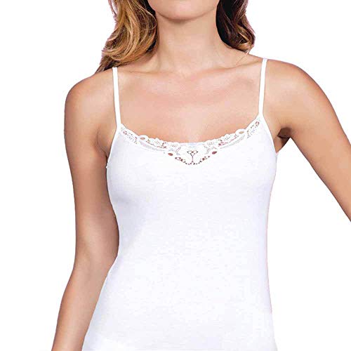Egi top cotone donna 3 pezzi pizzo taglia 58