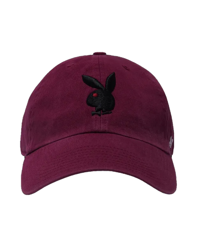Playboy 47 Brand Adjustable Dad Hat cappello bordeaux