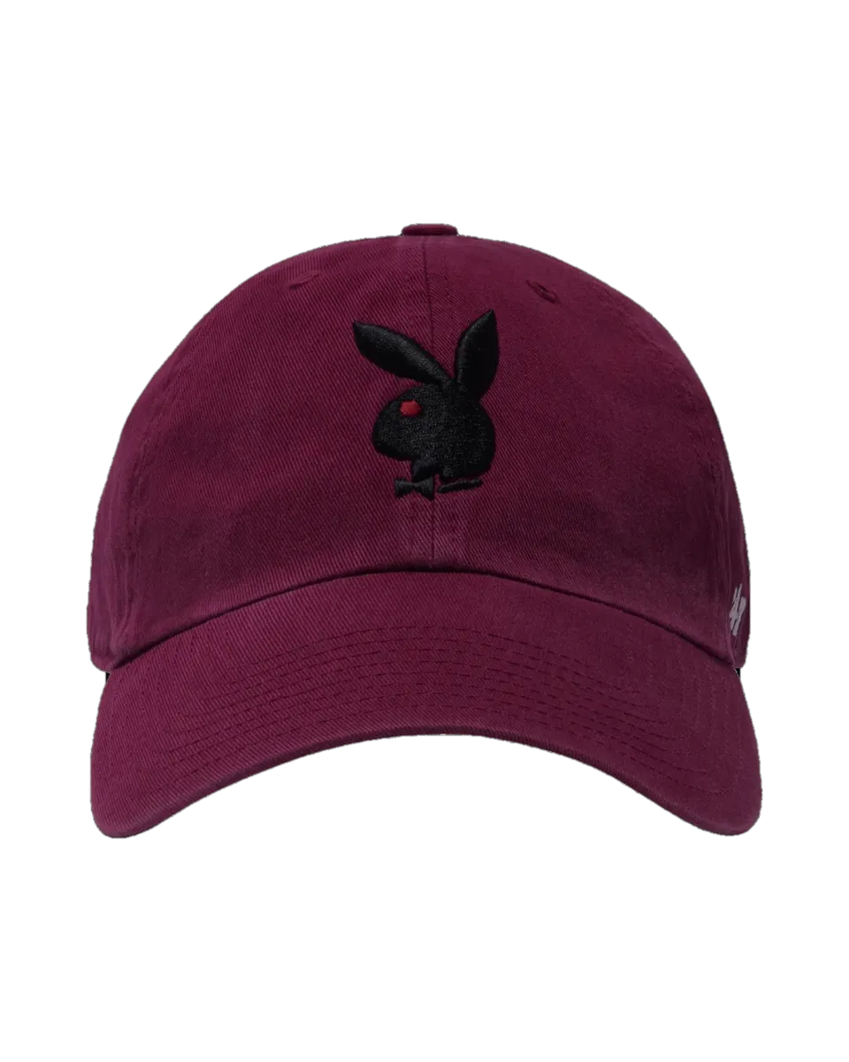 Playboy 47 Brand Adjustable Dad Hat cappello bordeaux