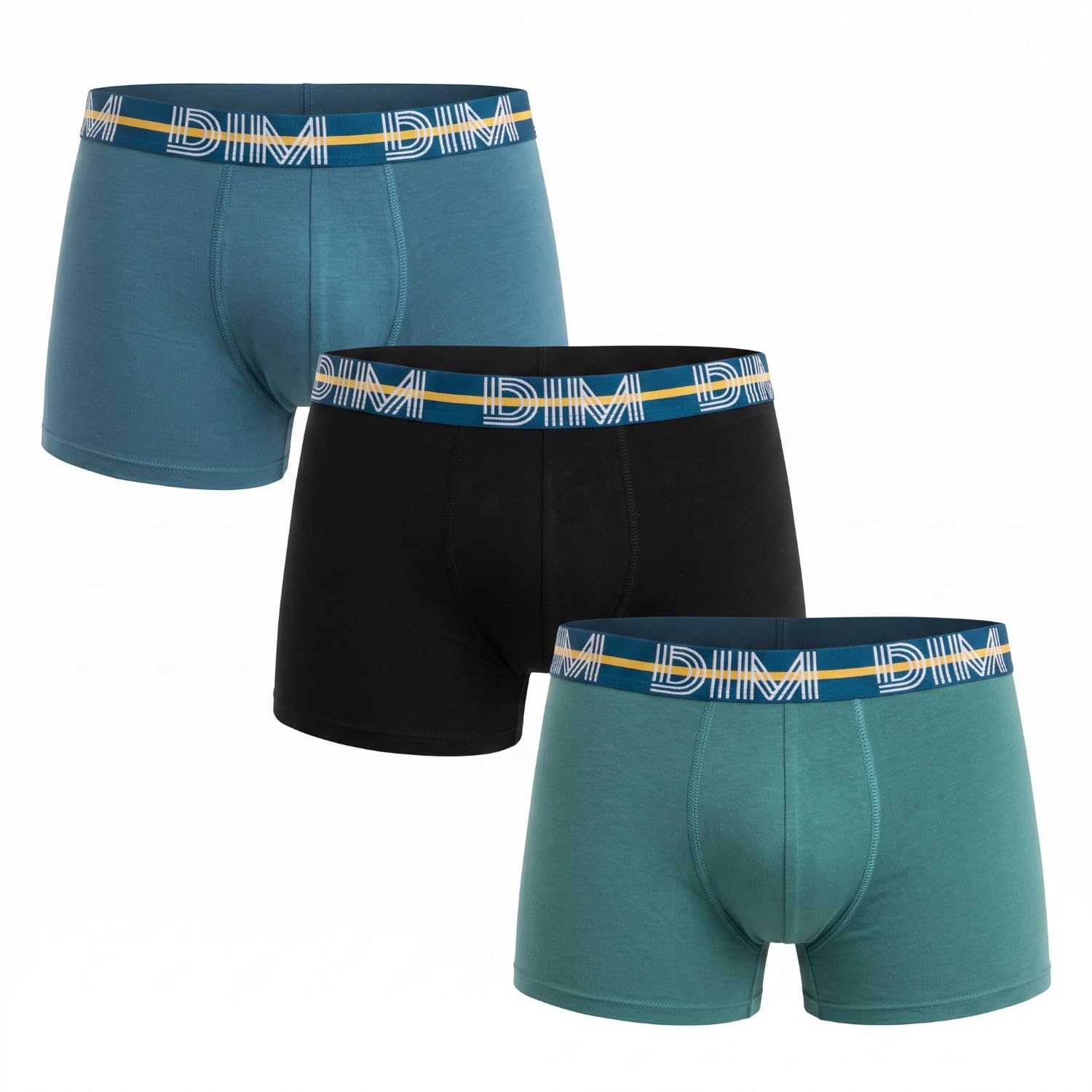 DIM boxer uomo L 3pz cotone elasticizzato multicolore