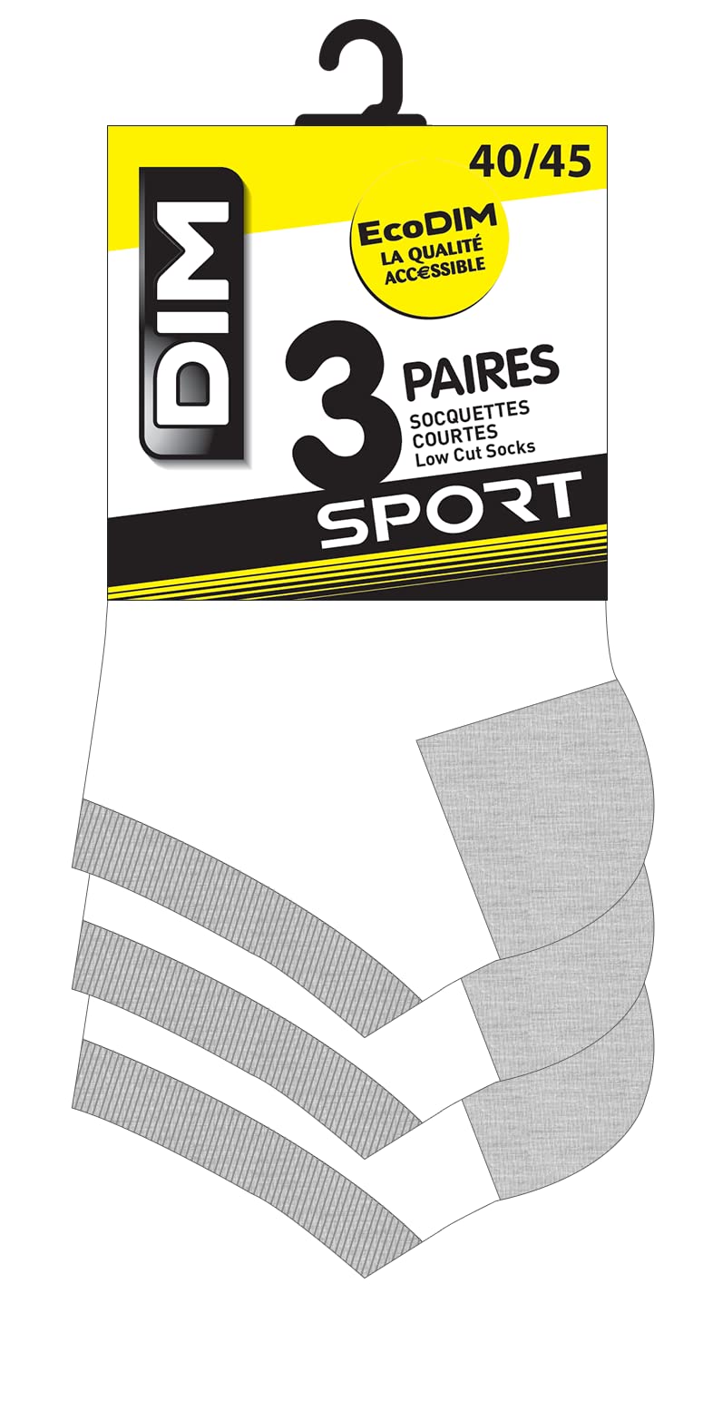 Dim EcoDim Calzini Sport Bianchi x3 Cotone