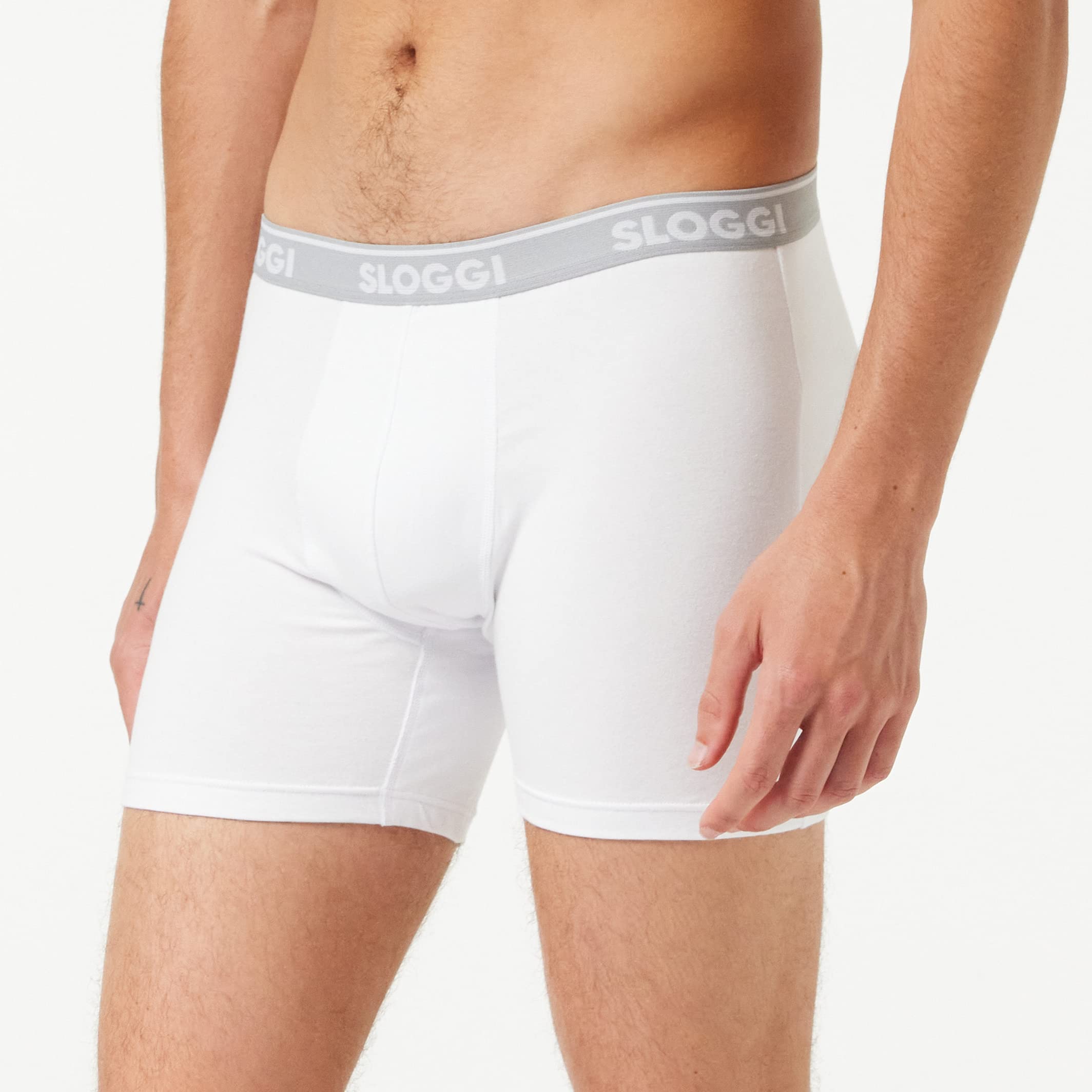 Sloggi Go ABC boxer uomo bianco x2 cotone