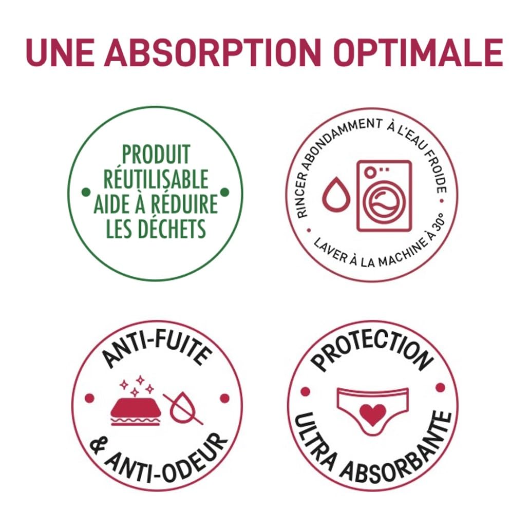 DIM Protect slip mestruale cotone bio nero XS flusso abbondante