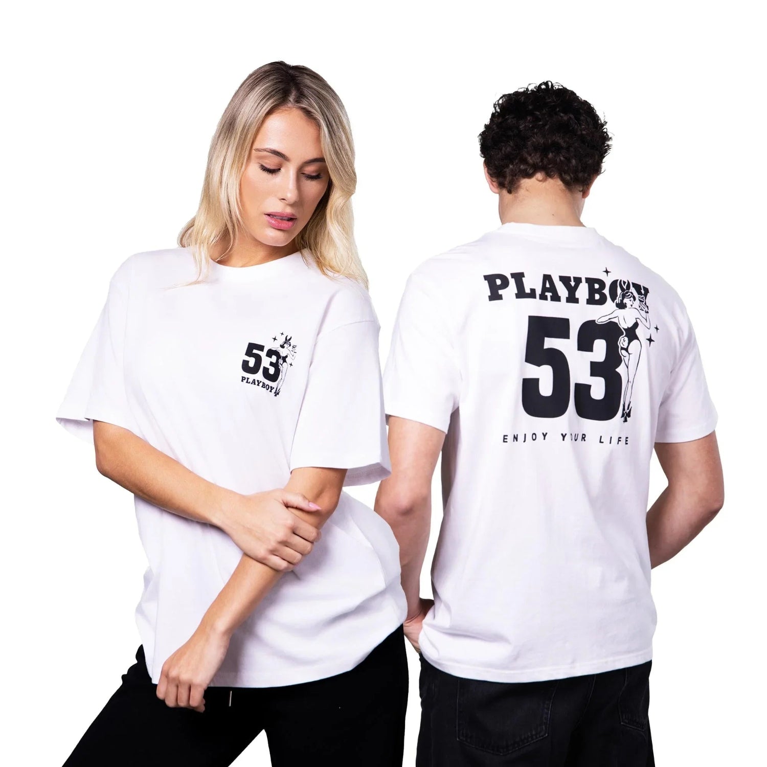 Playboy PB 53 Tee t-shirt cotone nera