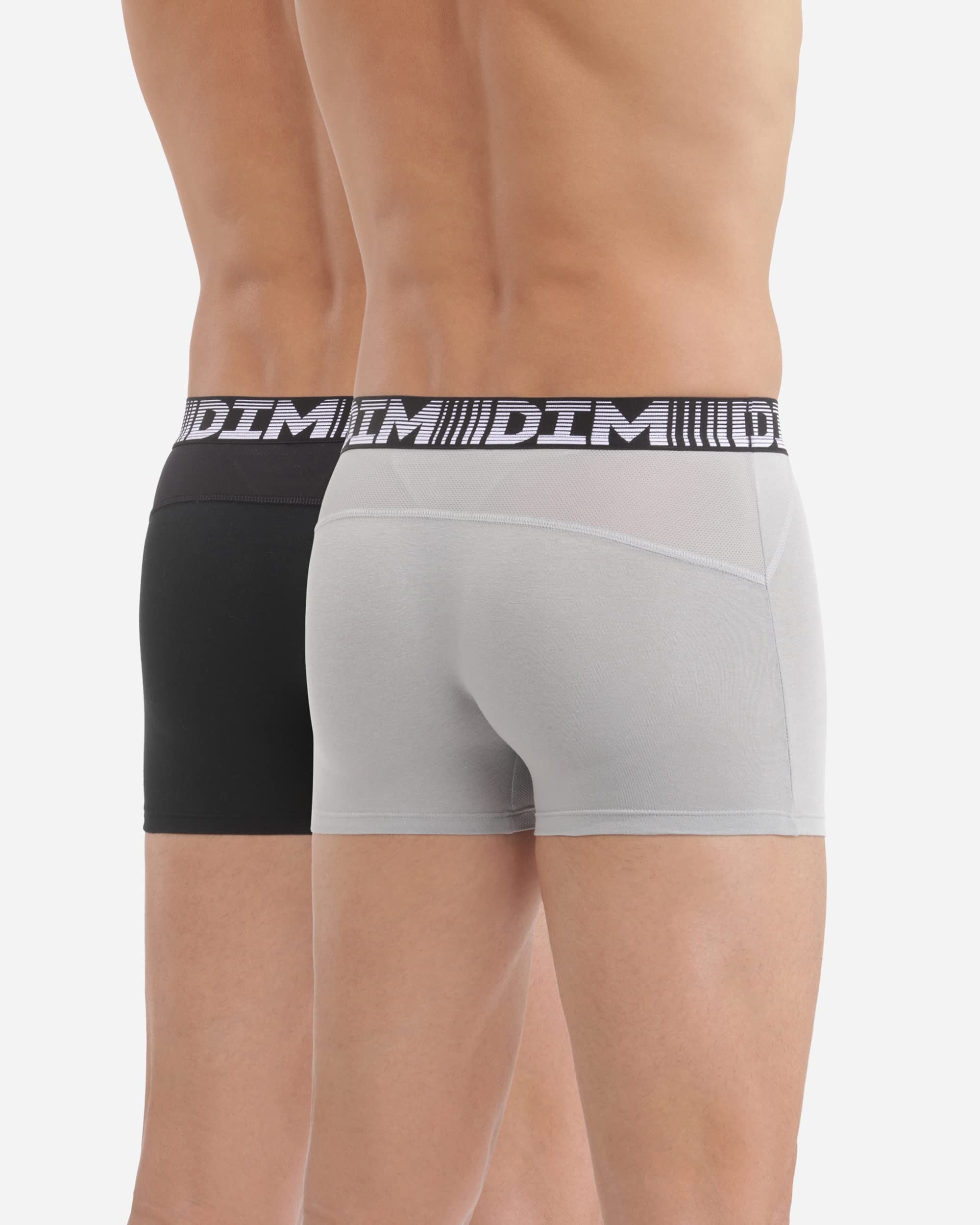 DIM 3D Flex Air Boxer Uomo x2 Traspirante Nero Grigio
