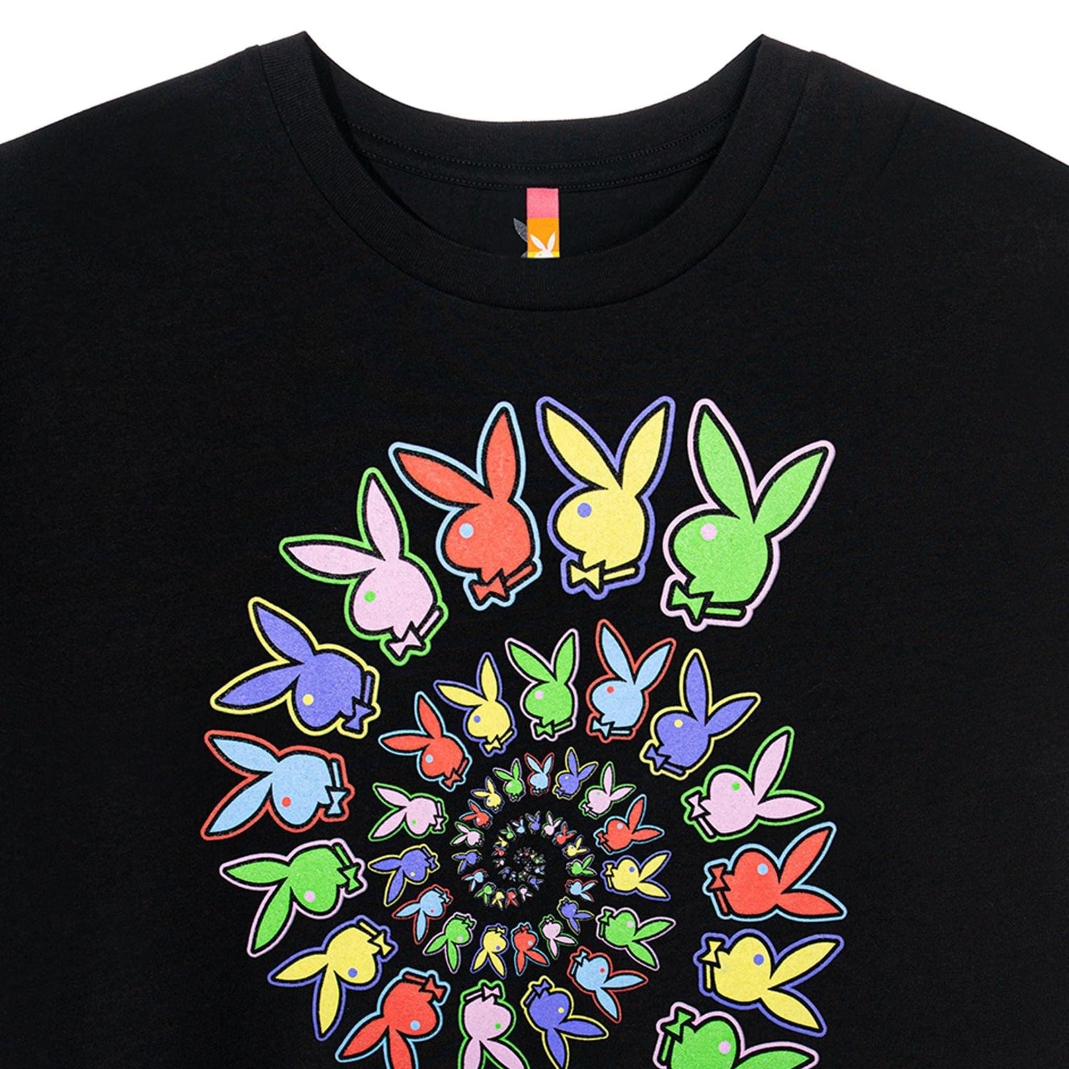 Playboy Color Bars Spiral t-shirt crop donna cotone