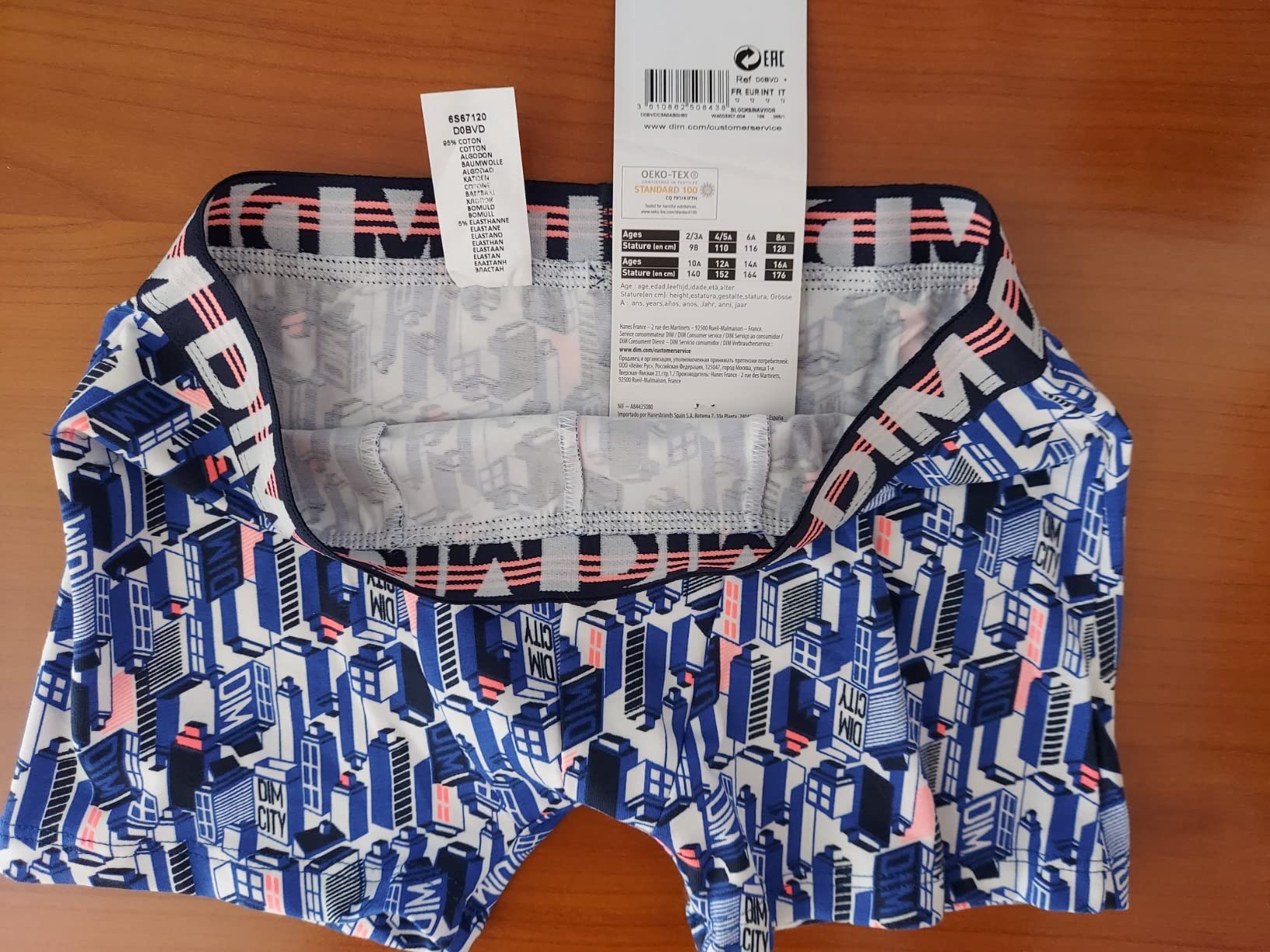 DIM Ecodim Mode boxer bambino corti cotone colorato