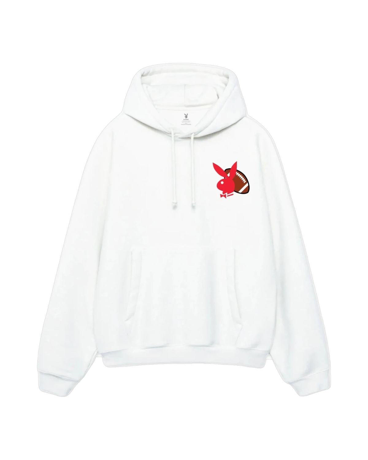 Playboy Cheer Hoodie felpa cappuccio bianca vintage
