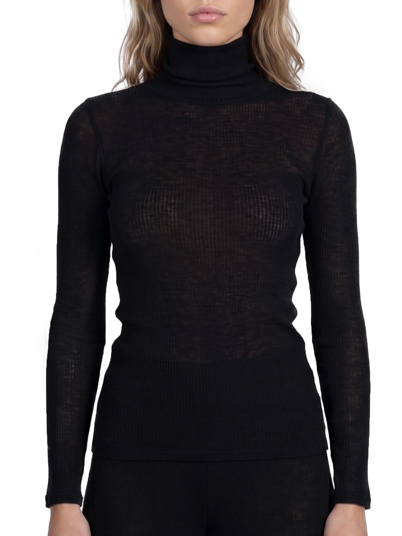 Egi 5349 Dolcevita Donna Cashmere e Modal Nero