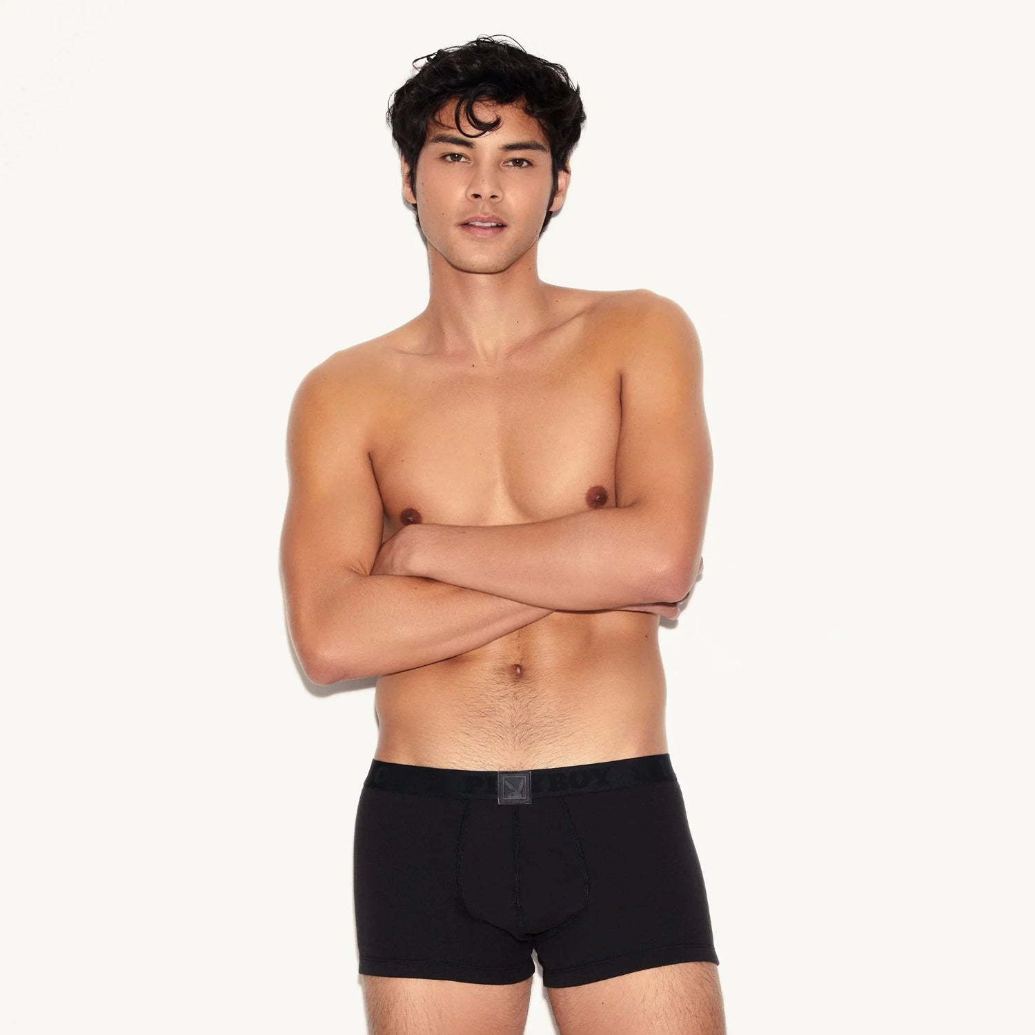 Playboy Essentials Rib Boxer storm modal elasticizzato