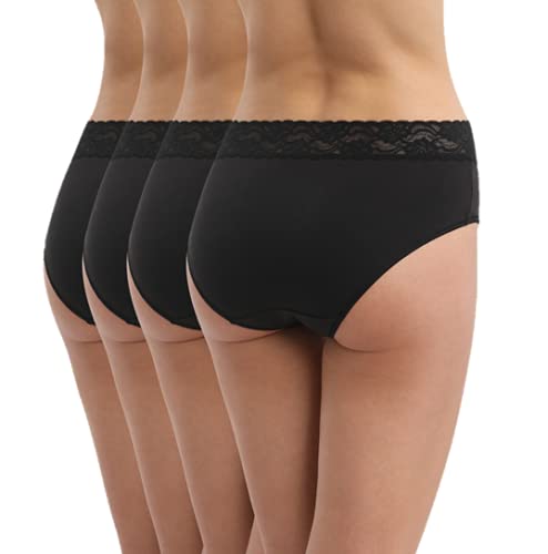 Dim Comfort Slip Maxi Donna S Nero x4 Cotone