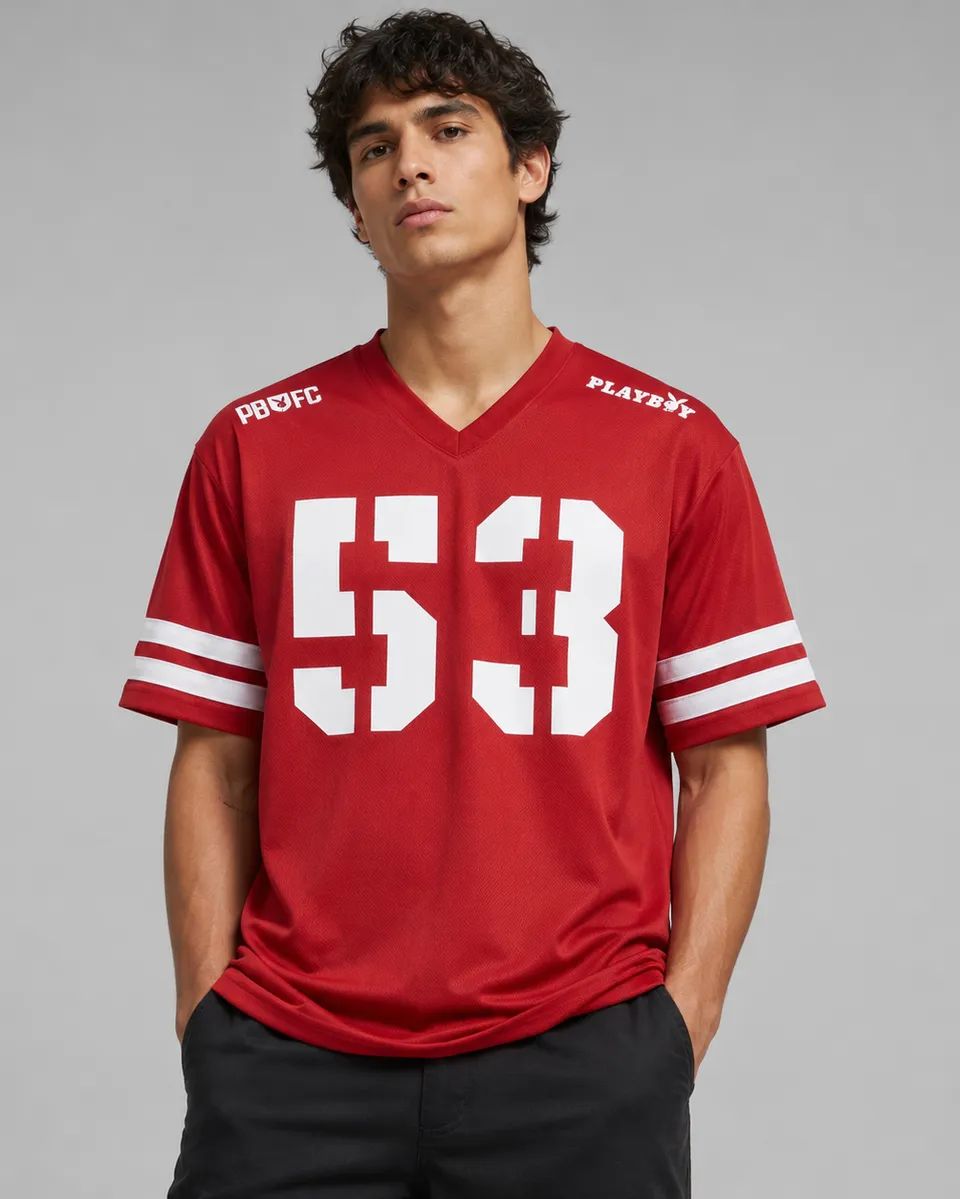 Playboy Varsity 53 maglia jersey rossa poliestere