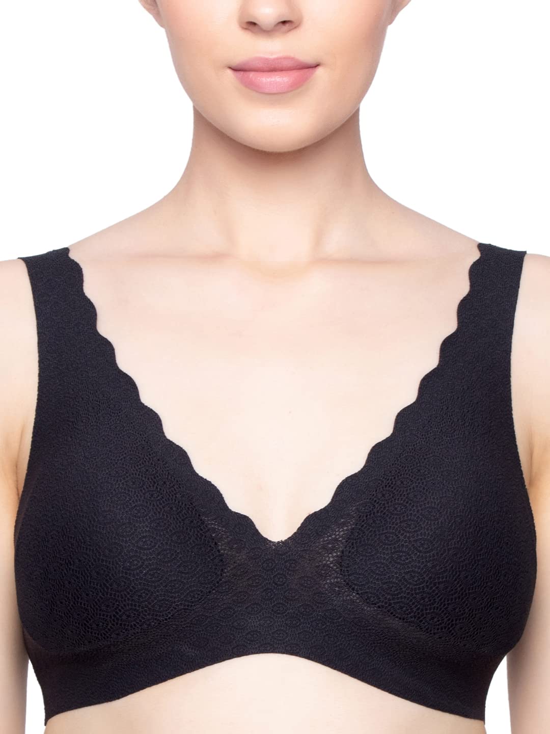 Sloggi Zero Feel Lace Bralette reggiseno M nero pizzo