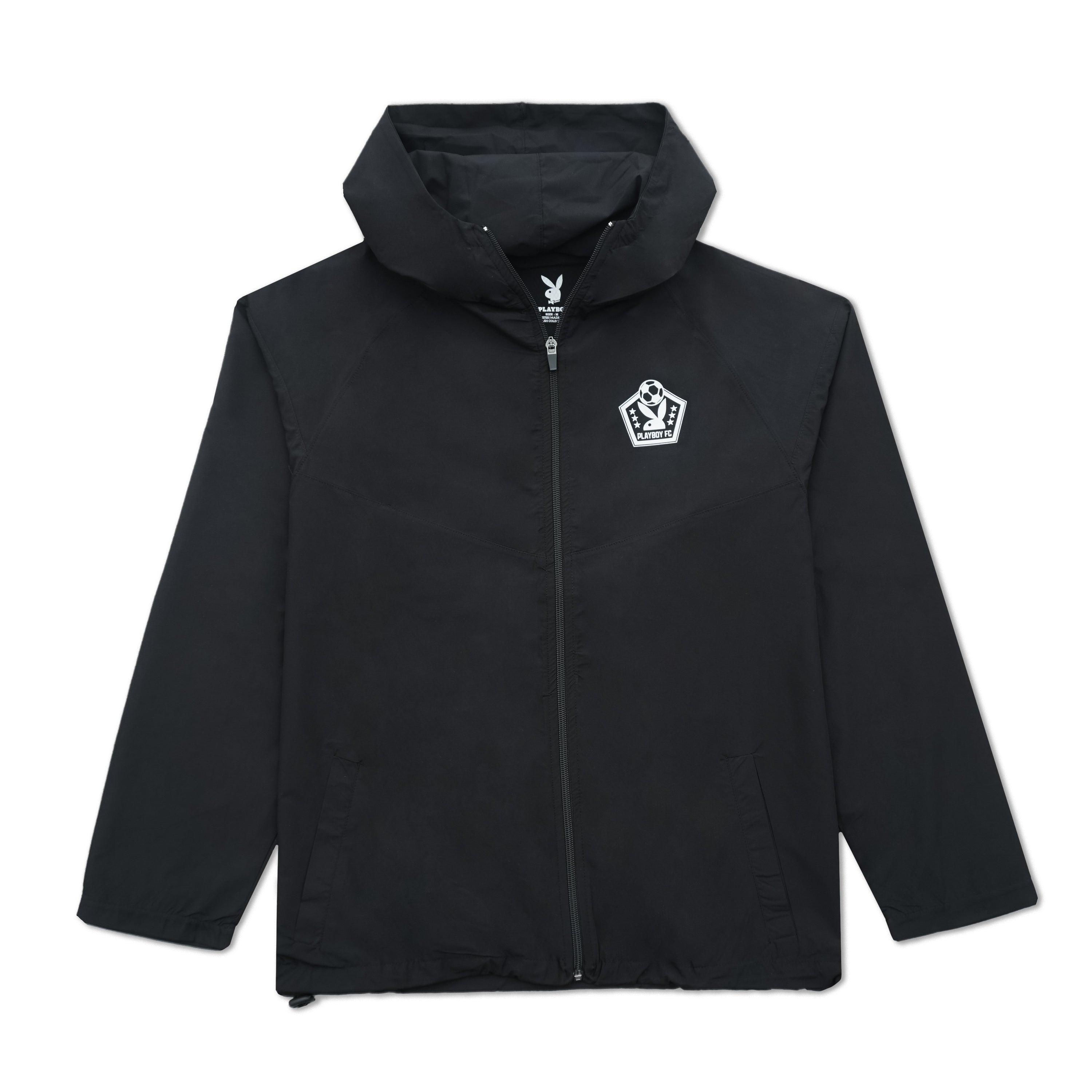 Playboy FC Windbreaker giacca antivento nera leggera