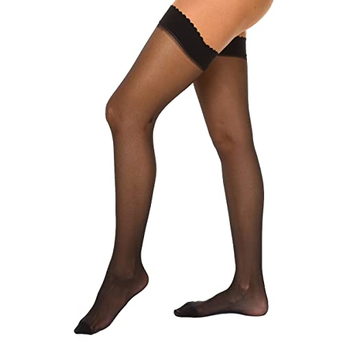 DIM Calze Autoreggenti Donna Nere Effetto Nudo