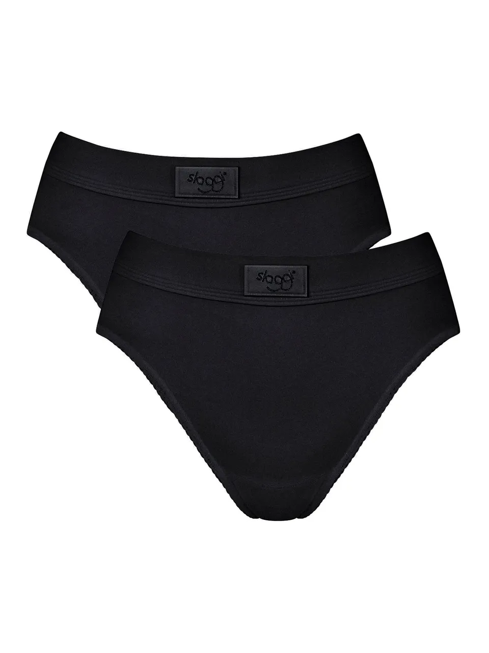 Sloggi Double Comfort Tai 2P Slip 38 Nero Cotone Morbido