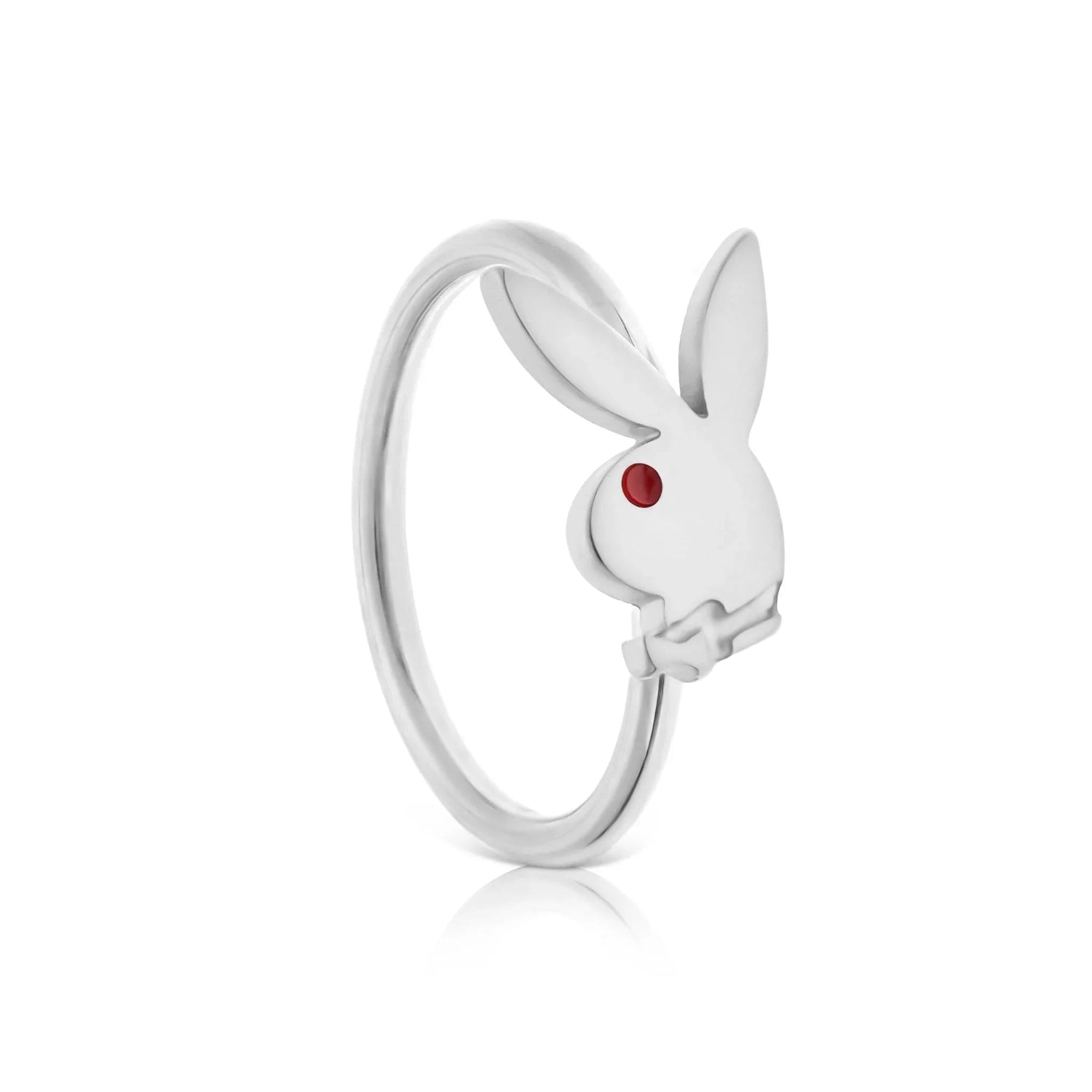 Playboy Rabbit Head anello naso acciaio