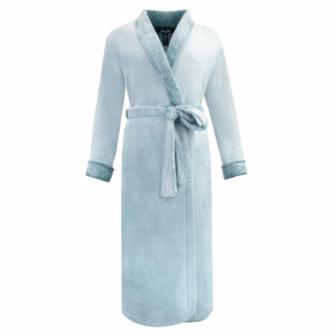 René Rofé Fleece Vestaglia Pile M Grigia Lunga Calda