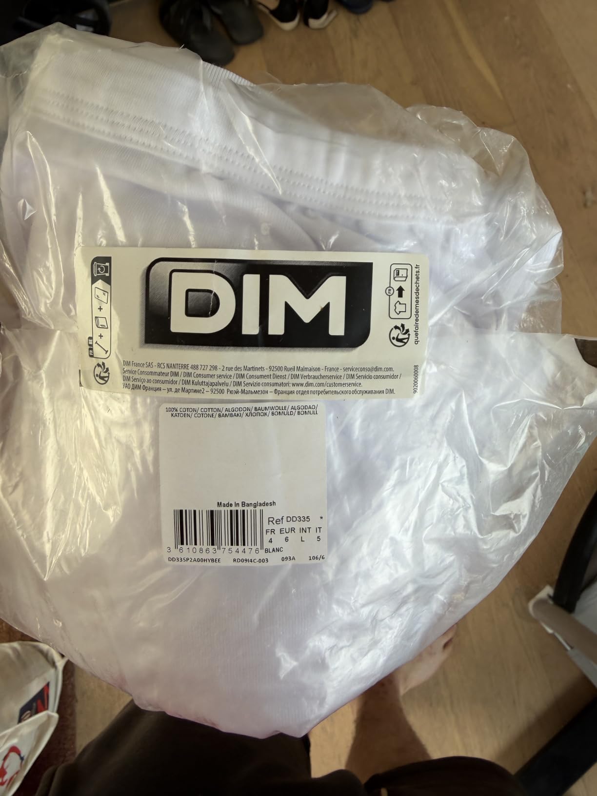 DIM Maxi Classic Slip Uomo L x2 bianco cotone