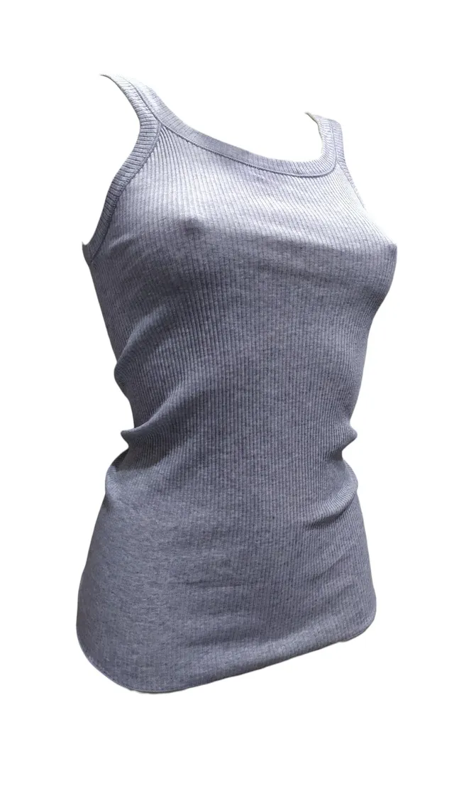 Egi Basic Cotton Canotta Costine Cotone Taglia S