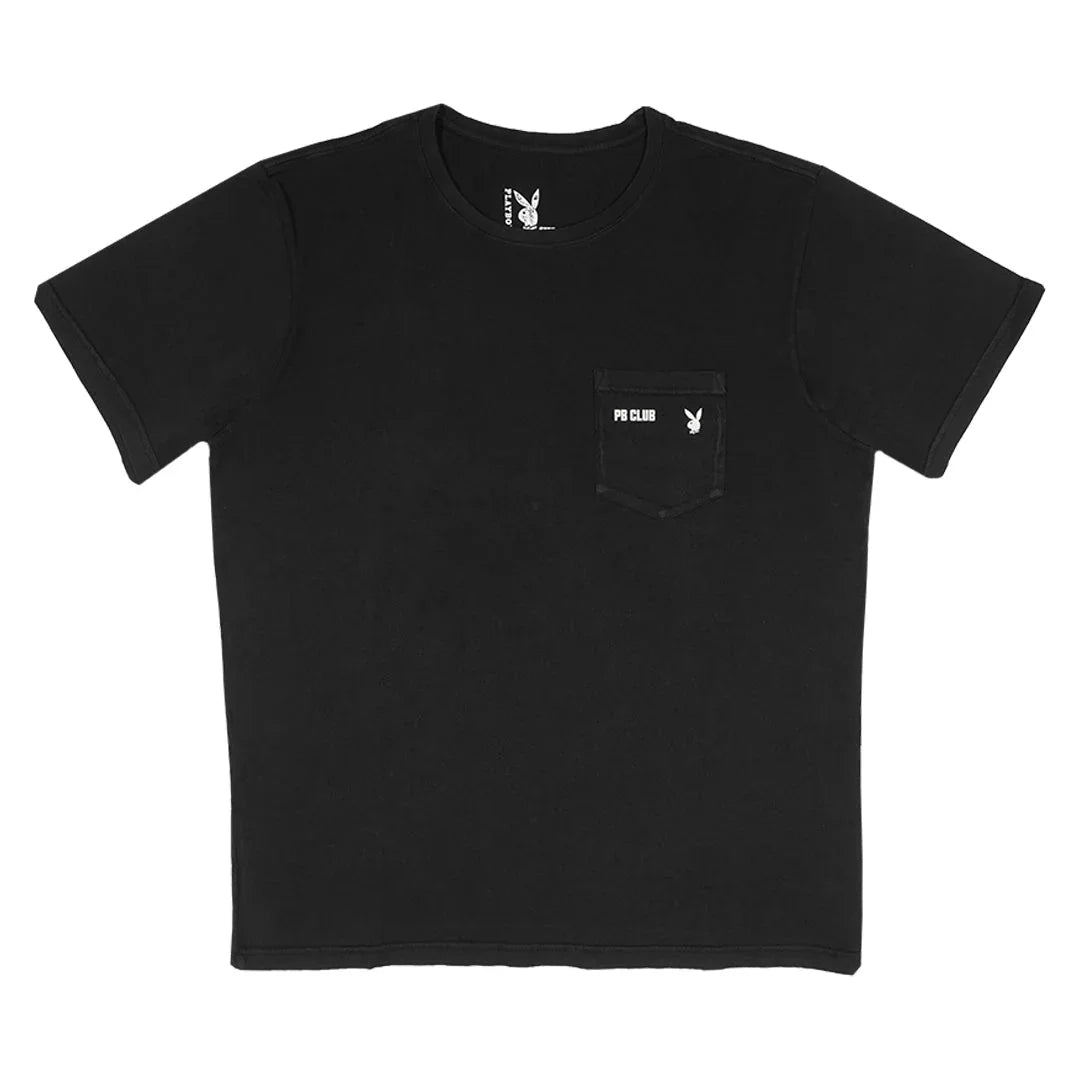 Playboy Club Pocket Tee t-shirt nera cotone