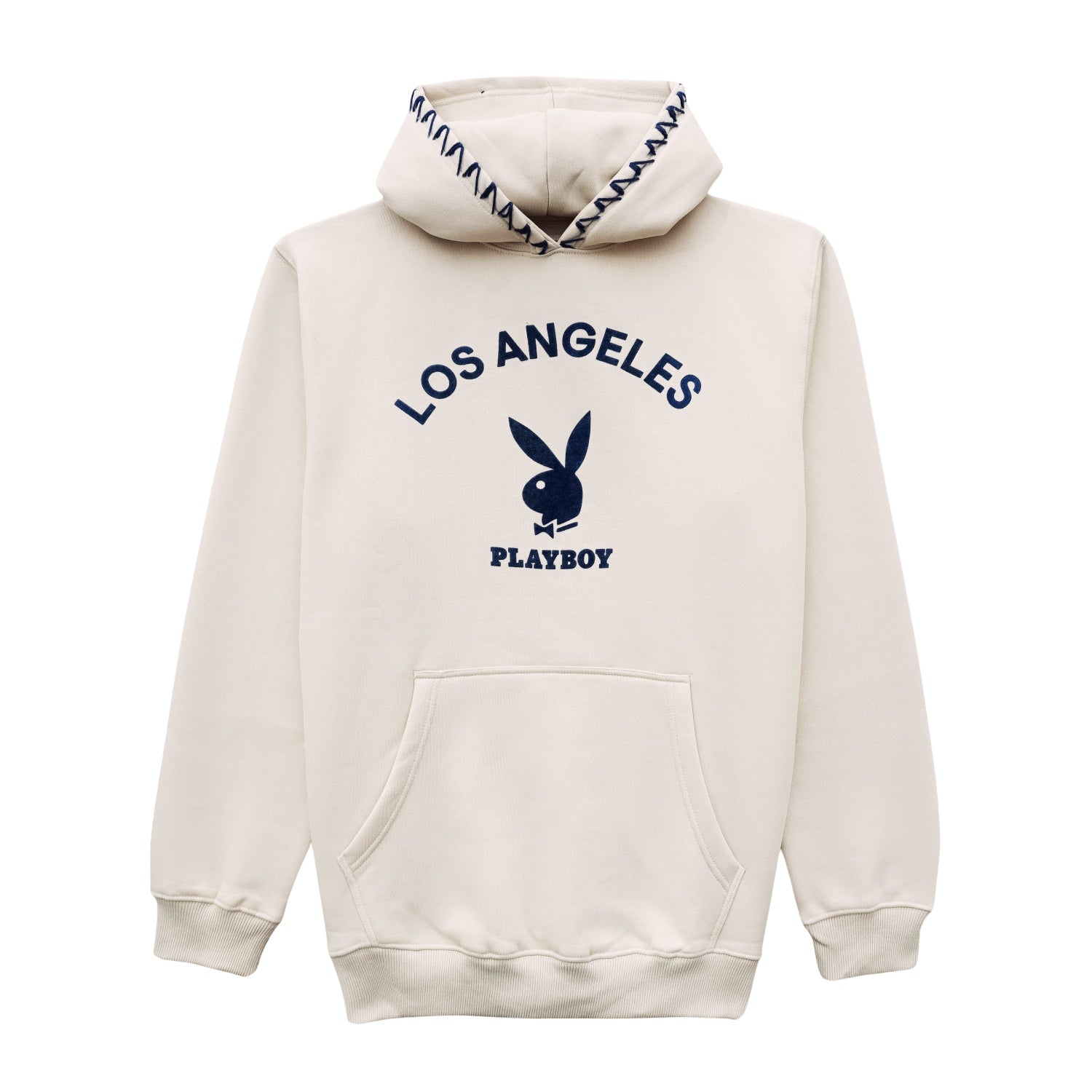 Playboy LA Hoodie felpa nera cappuccio cotone L
