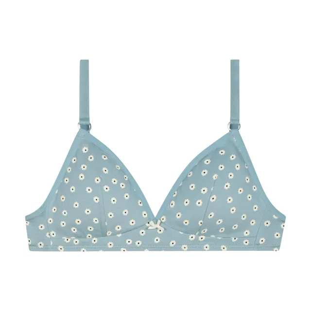DIM Les Pockets reggiseno ragazza triangolo blu 00A cotone
