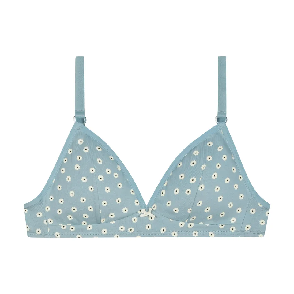 DIM Les Pockets reggiseno ragazza triangolo blu 00A cotone