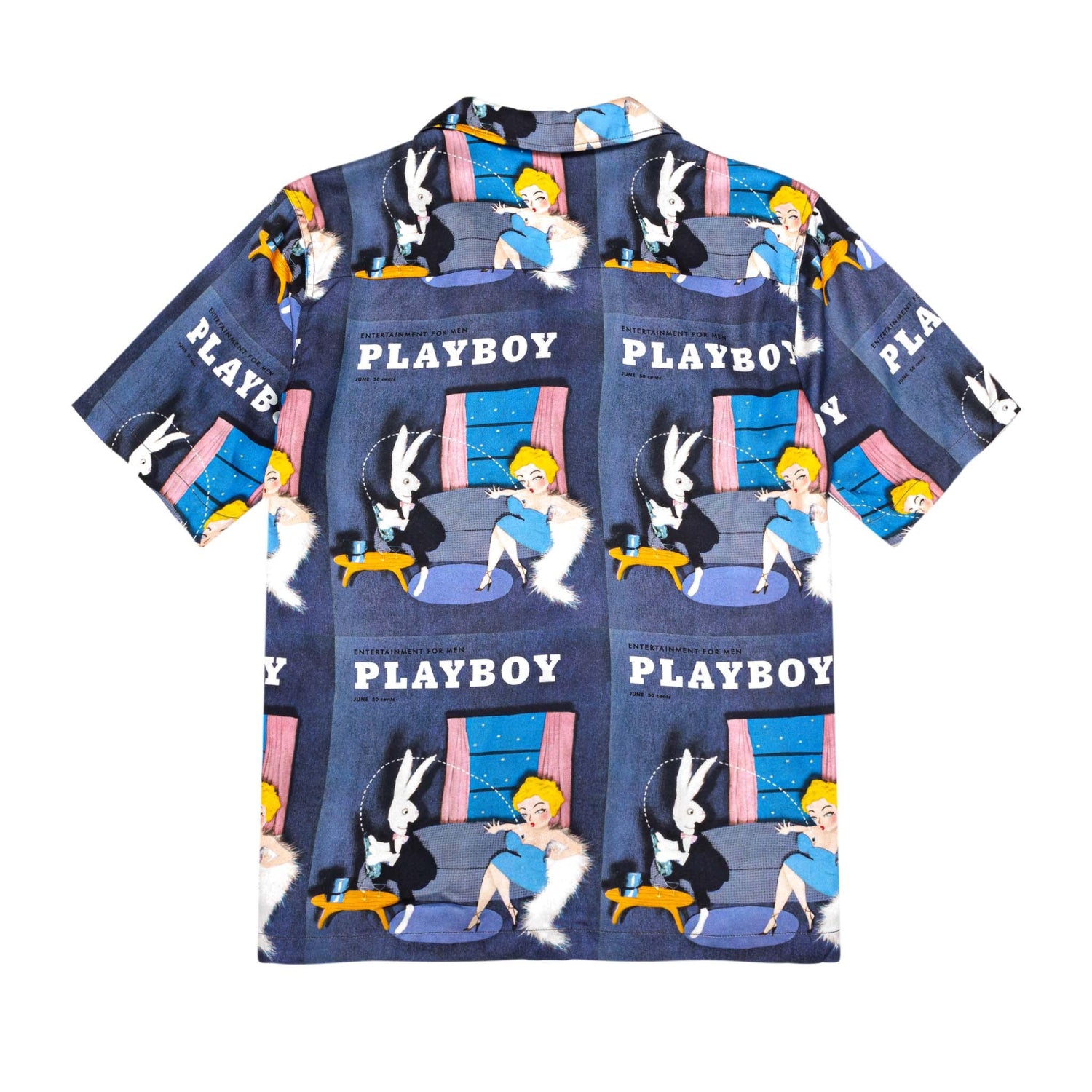 Playboy x Soulland June 1954 camicia uomo blu tencel