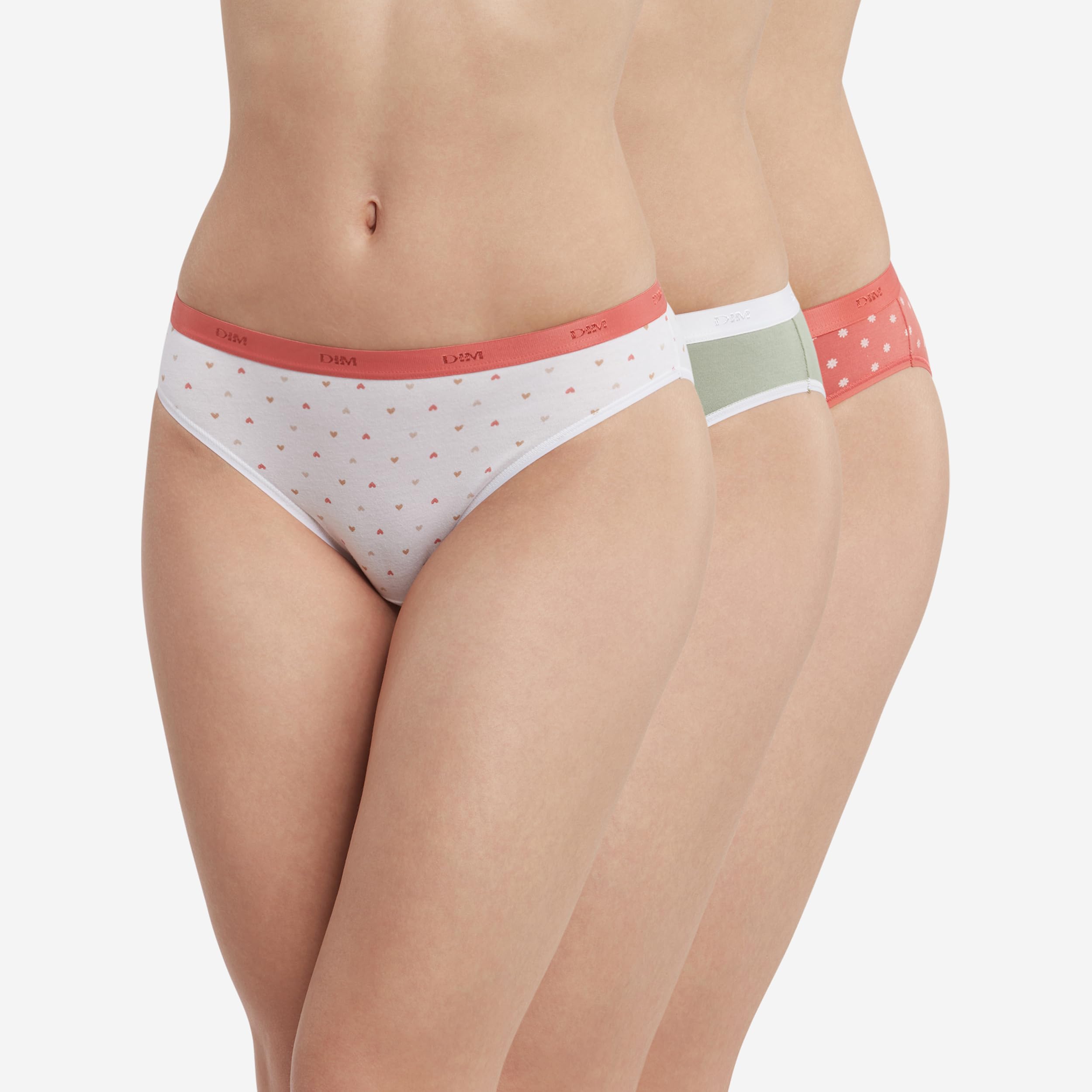 DIM Les Pockets Coton Slip Donna x3 Cotone Confortevole