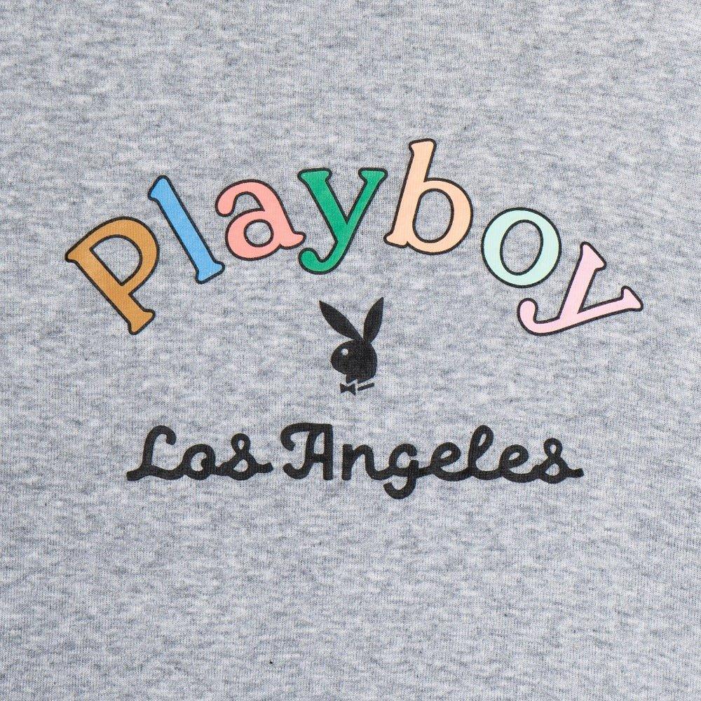 Playboy Rainbow Masthead top manica lunga grigio M