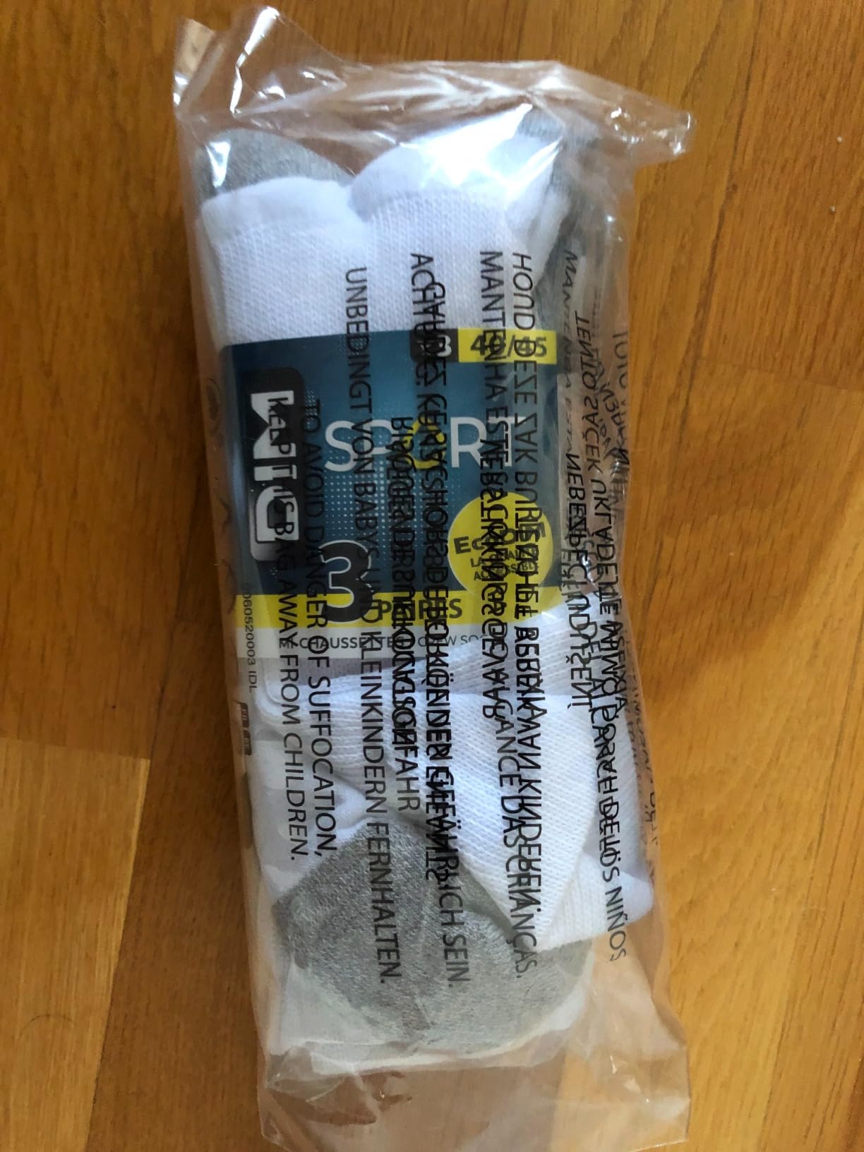 DIM Ecodim Sport Anti Urto calze uomo bianche x3 40-45