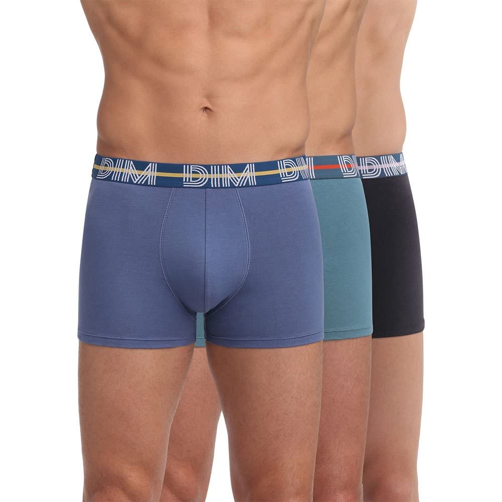 DIM boxer uomo L 3pz cotone elasticizzato multicolore