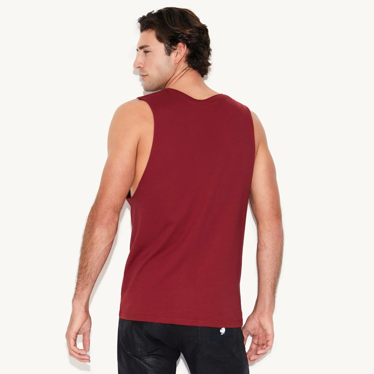 Playboy Raceway canottiera muscle bordeaux cotone