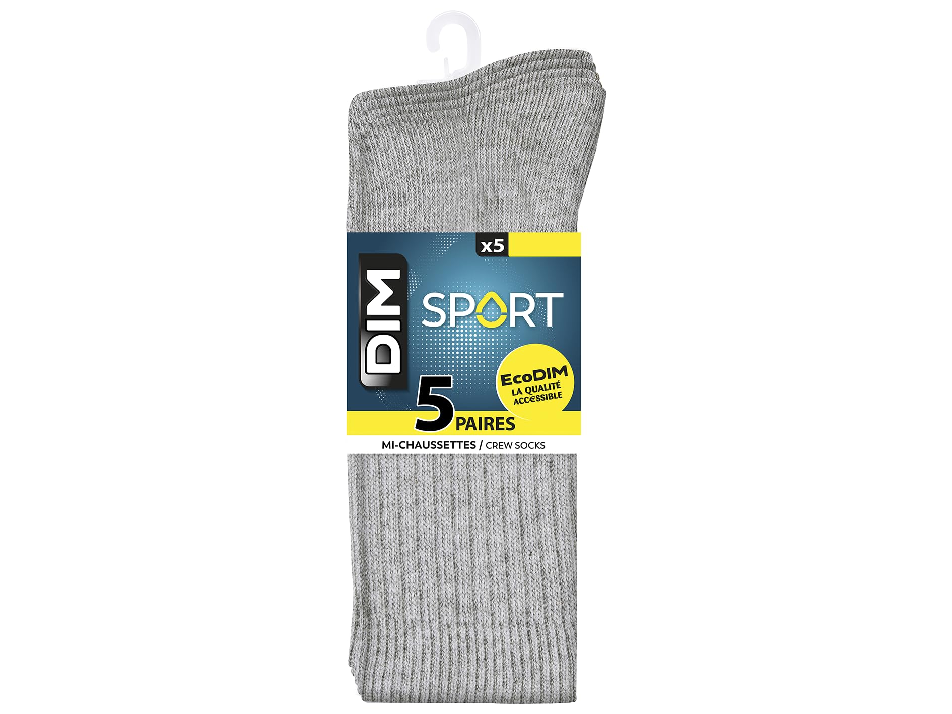DIM Ecodim calzini sportivi uomo neri pacco 5 cotone