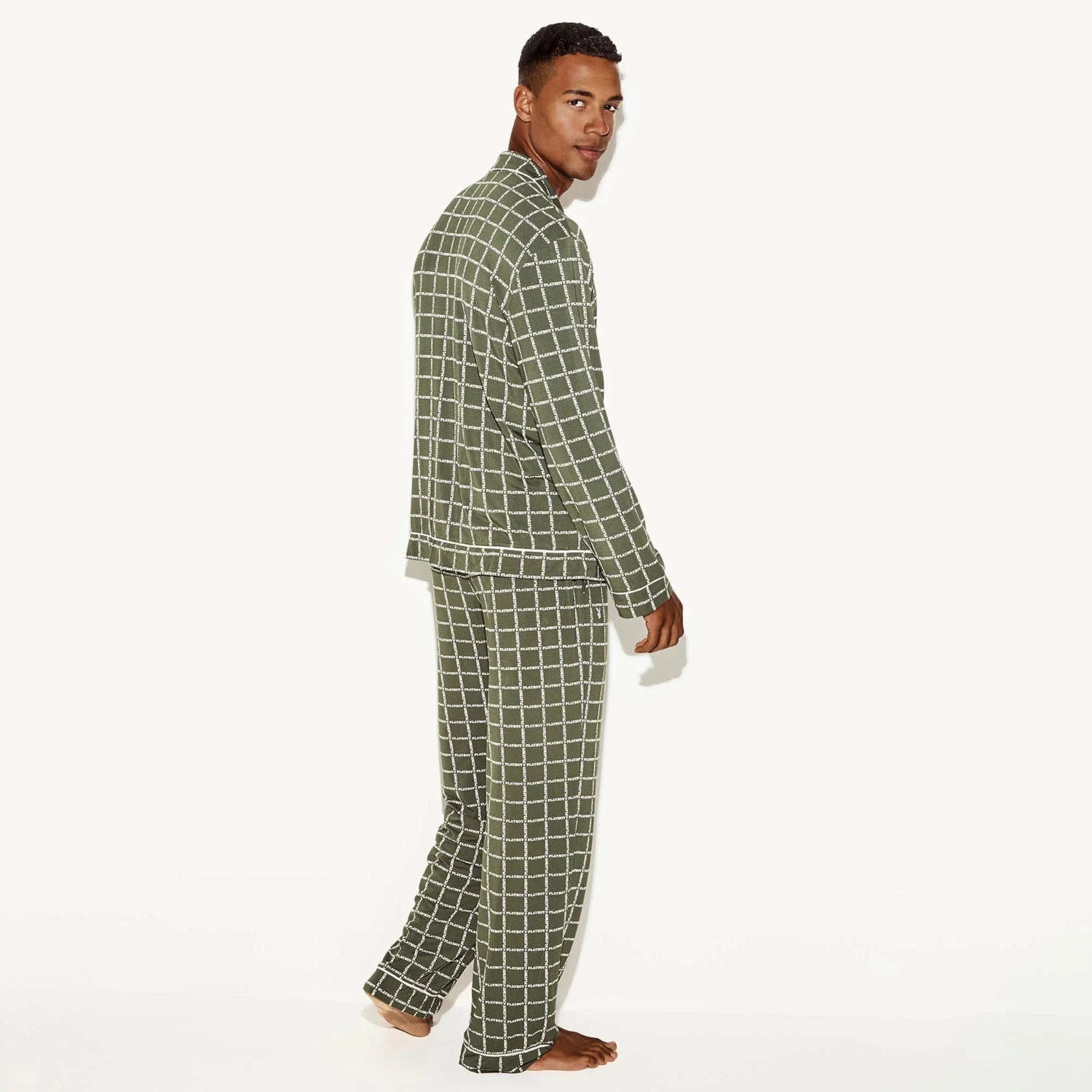 Playboy Classic Sleep Set pigiama uomo verde modal
