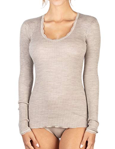 Egi Maglia Donna Manica Lunga Grigio Micro Lana