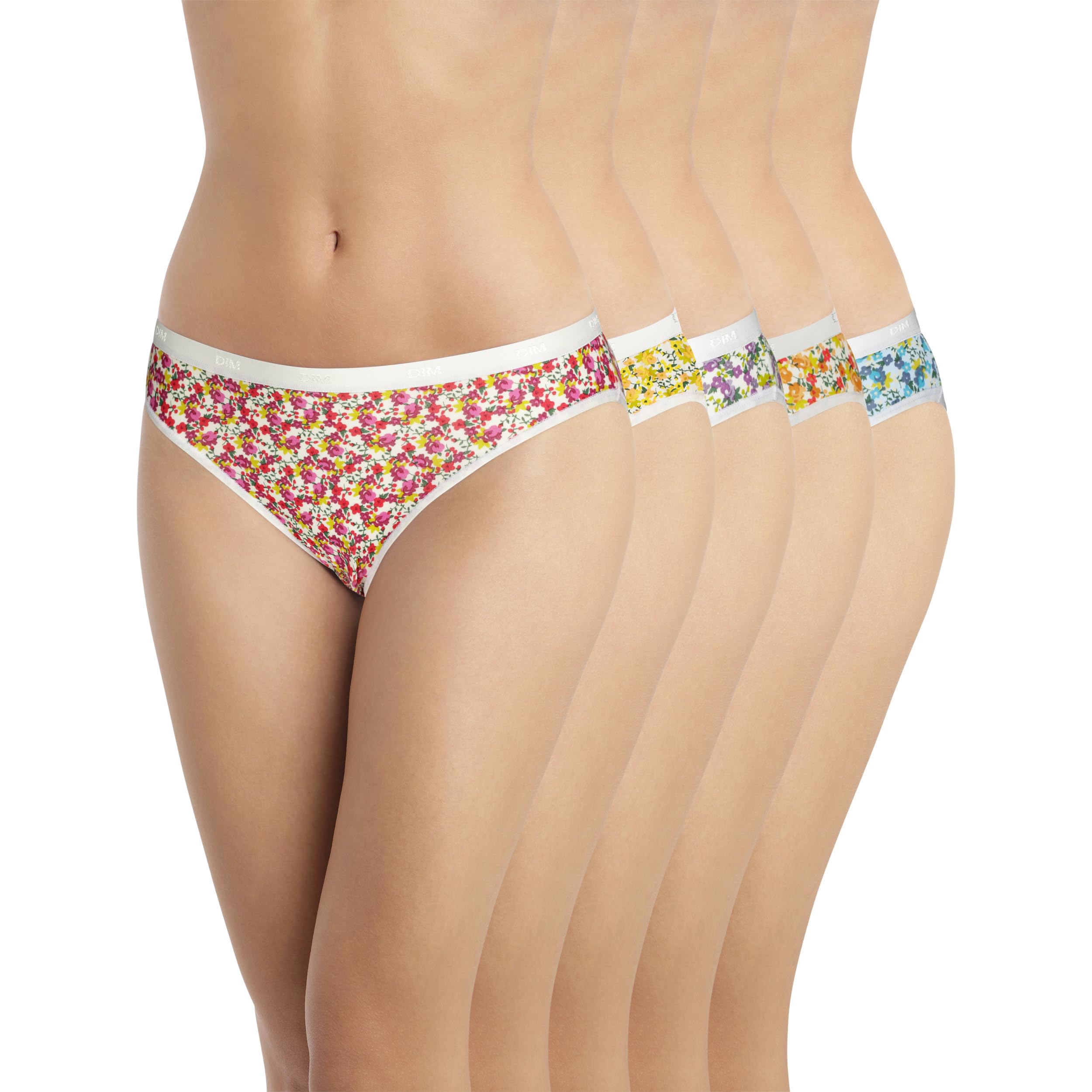 DIM Les Pockets slip donna cotone M x5 fiori