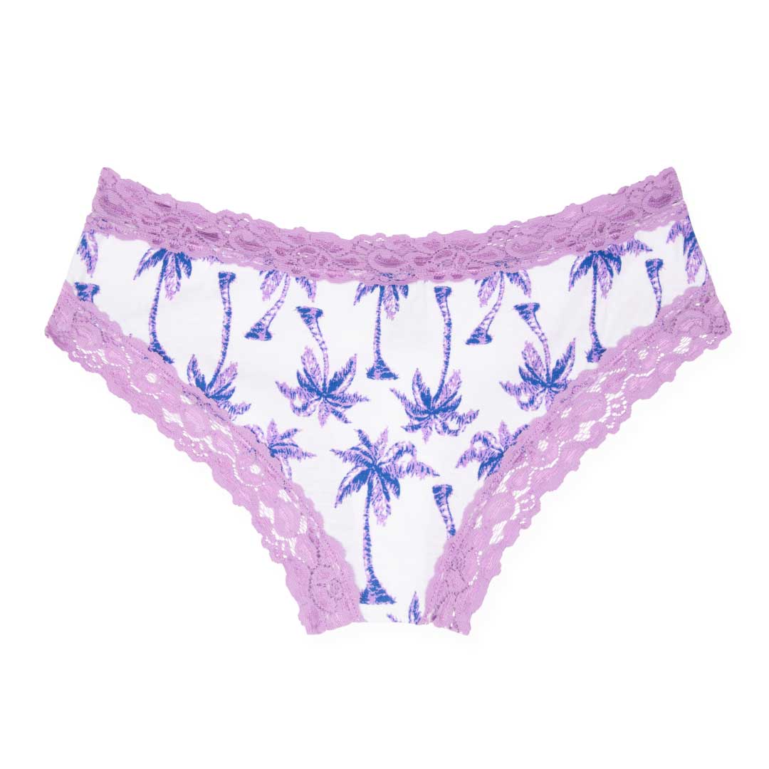 René Rofé Cotton Lace Hipster mutanda pizzo bianco cotonoso