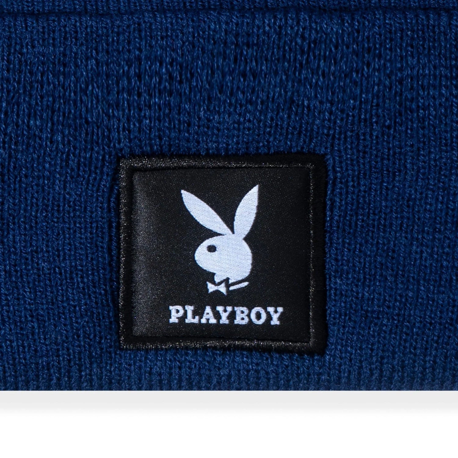 Playboy Knit Beanie berretto cobalt patch logo